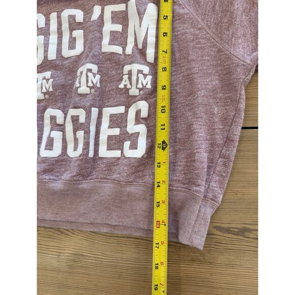 PINK Victoria’s Secret Gig Em Aggies Texas A&M Cropped Crewneck Sweatshirt M - Picture 5 of 6